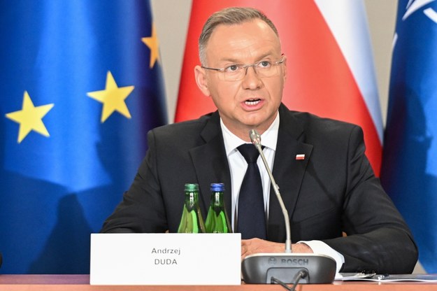 Prezydent Andrzej Duda podczas posiedzenia RBN /Wojtek Jargiło /PAP