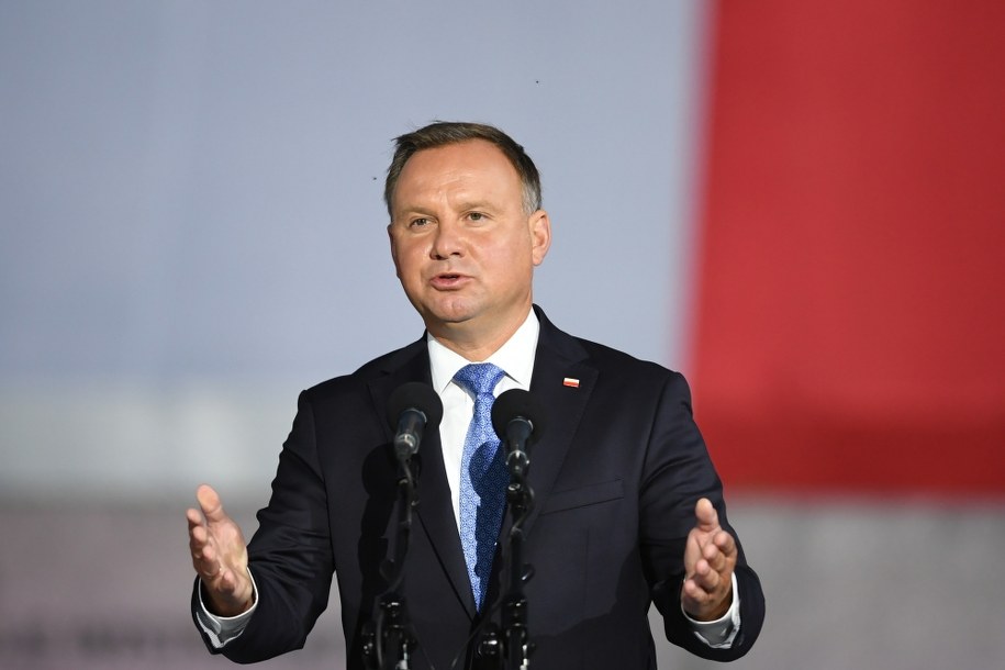 Prezydent Andrzej Duda podczas uroczystości przed Pomnikiem Obrońców Wybrzeża na Westerplatte, 1 września w Gdańsku. /	PAP/Adam Warżawa /PAP