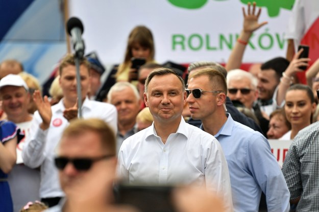 Prezydent Andrzej Duda podczas wizyty Złotoryi / 	Maciej Kulczyński    /PAP