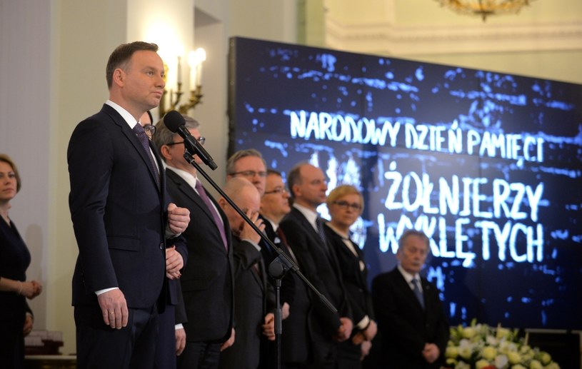 Prezydent Andrzej Duda podczas wtorkowych uroczystości /Marcin Obara /PAP