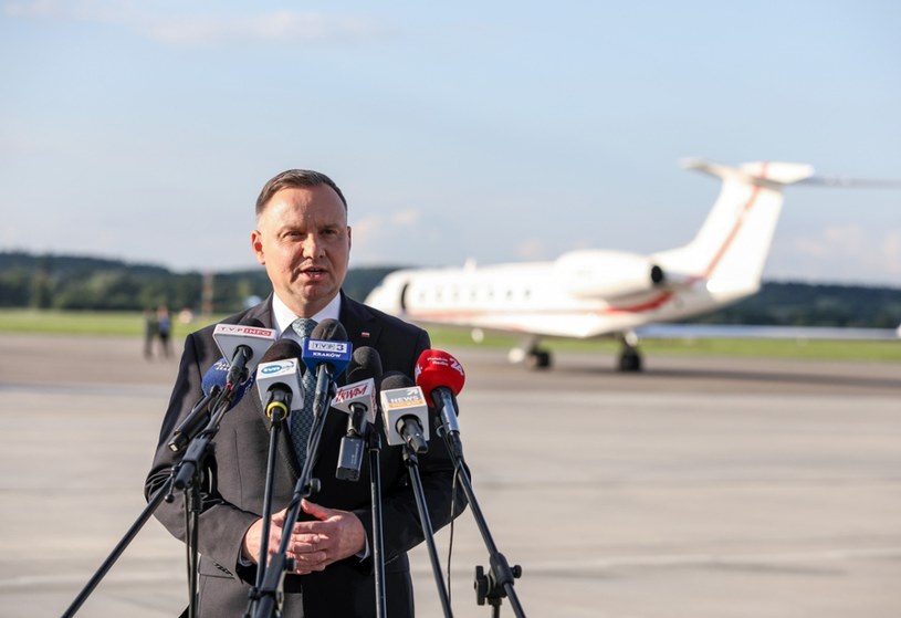Prezydent Andrzej Duda przed wylotem do USA /Fot. Jan Graczyński /East News