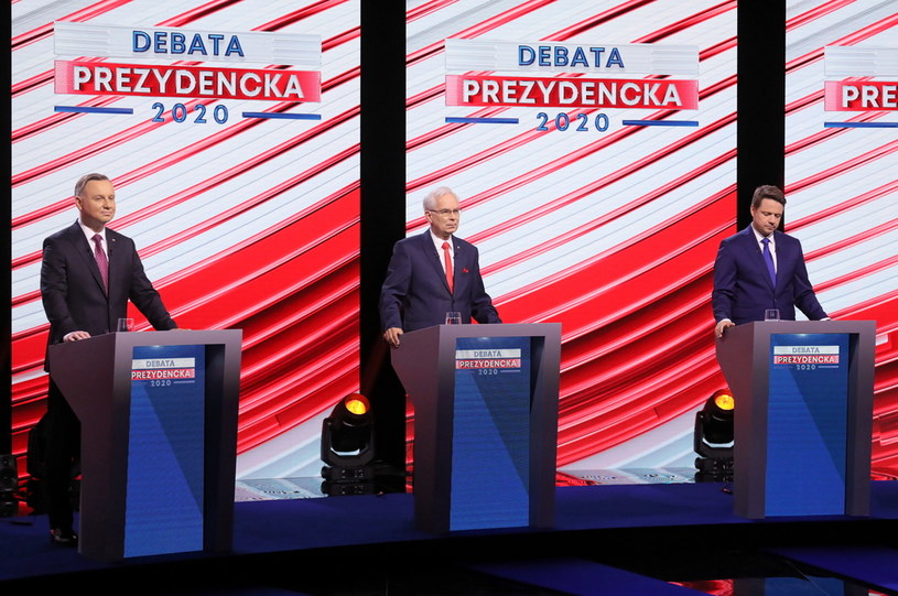 Prezydent Andrzej Duda, przewodniczący Unii Pracy Waldemar Witkowski i kandydat Koalicji Obywatelskiej, prezydent Warszawy Rafał Trzaskowski /Paweł Supernak /PAP