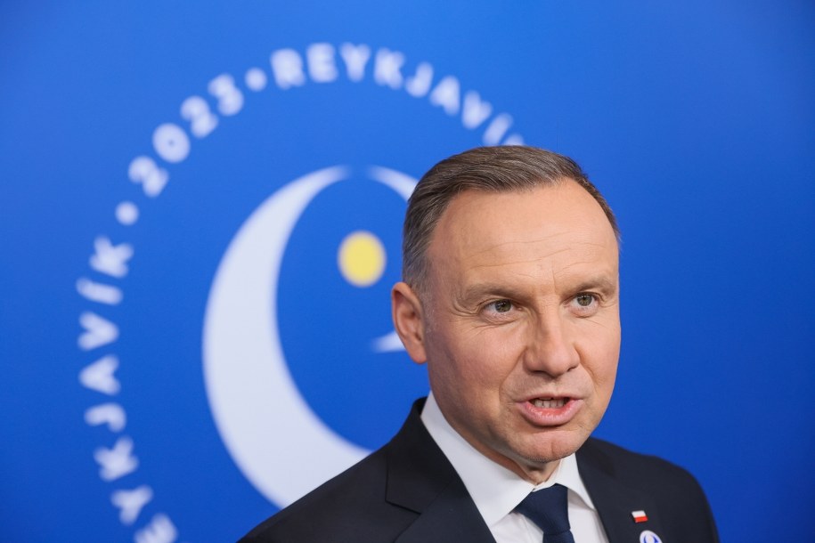 Prezydent Andrzej Duda w Centrum Konferencyjnym Harpa w Rejkiaviku. / 	Leszek Szymański    /PAP