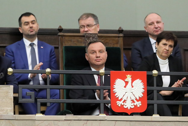 Prezydent Andrzej Duda w Sejmie /Paweł Supernak /PAP