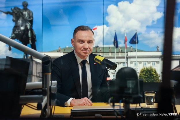 Prezydent Andrzej Duda w studiu RMF FM /Przemysław Keler / KPRP /Materiały prasowe