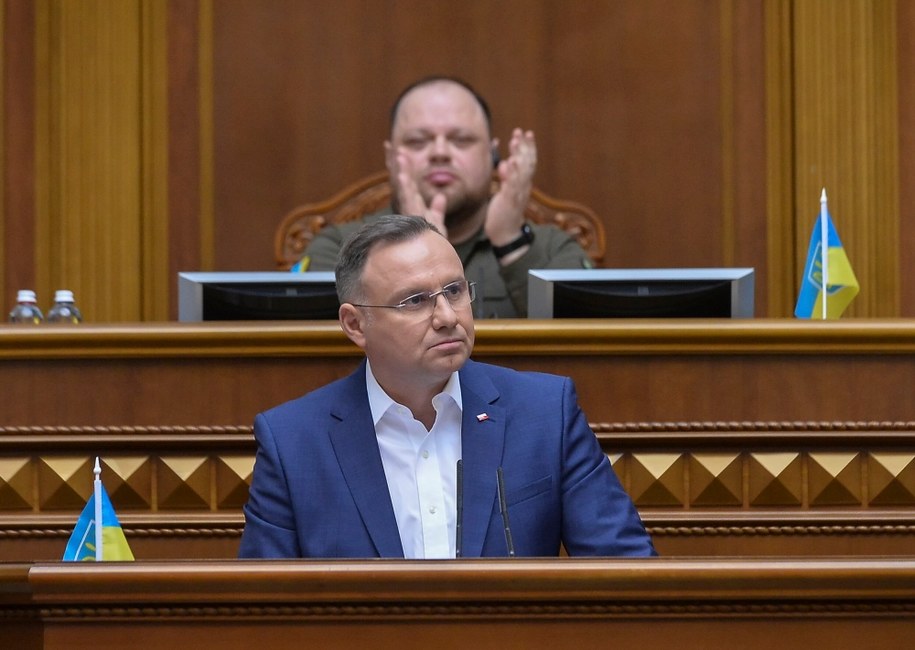 Prezydent Andrzej Duda w ukraińskim parlamecie /ANDRII NESTERENKO /PAP/EPA