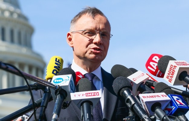 Prezydent Andrzej Duda w Waszyngtonie po spotkaniu z kongresmenami / 	Leszek Szymański    /PAP