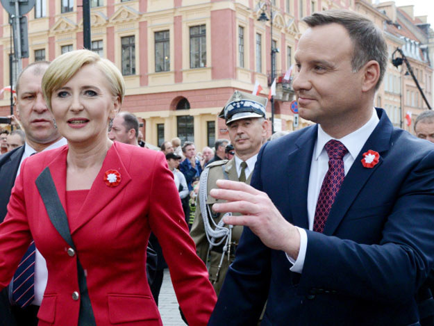 Prezydent Andrzej Duda z żoną Agatą Kornhauser-Dudą /PAP