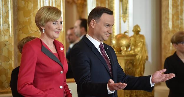 Prezydent Andrzej Duda z żoną Agatą Kornhauser-Dudą /PAP