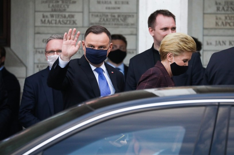 Prezydent Andrzej Duda z żoną Agatą Kornhauser-Dudą /Beata Zawrzel /Reporter