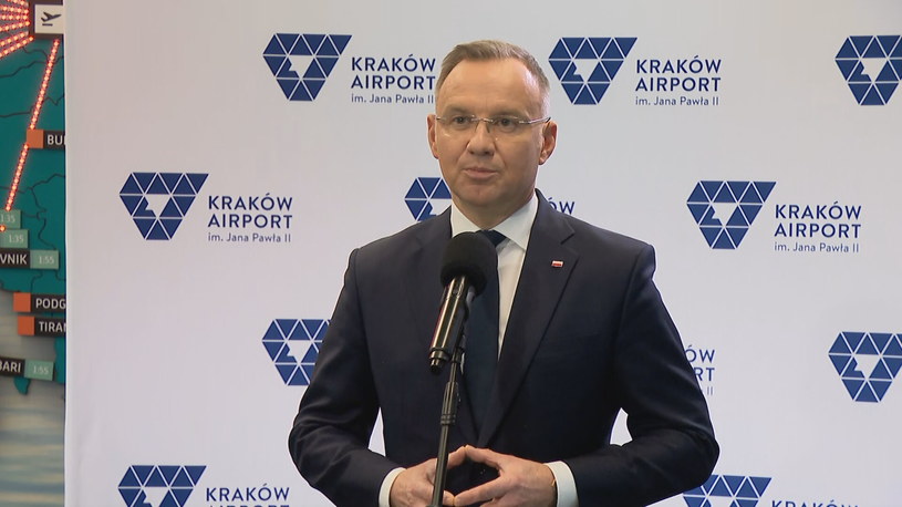 Prezydent Andrzej Duda zabrał głos ws. Centralnego Portu Komunikacyjnego (CPK) /Polsat News /Polsat News