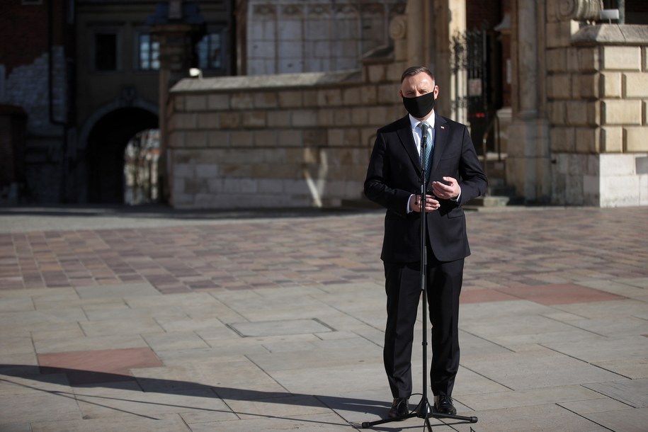 Prezydent Andrzej Duda /	Łukasz Gągulski /PAP