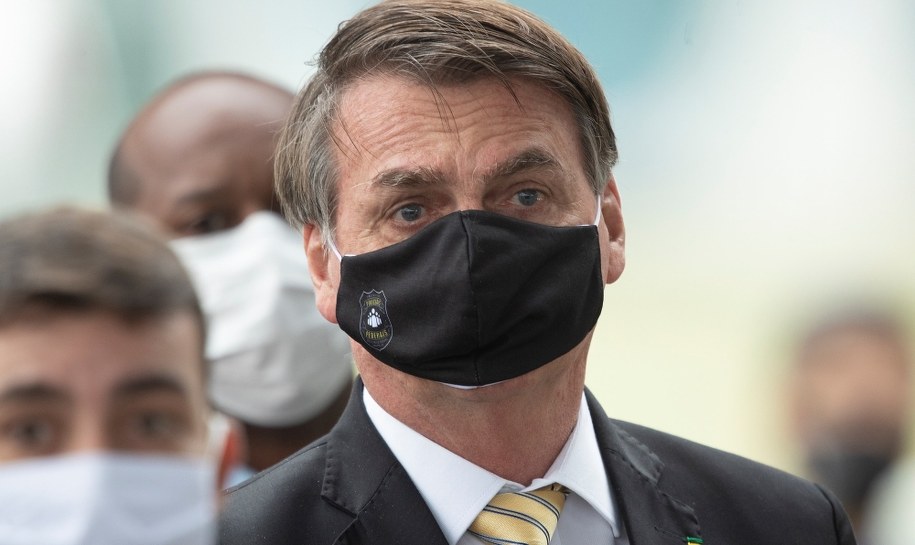 Prezydent Brazylii Jair Bolsonaro /Joedson Alves /PAP/EPA