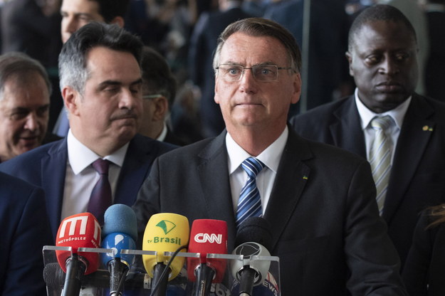 Prezydent Brazylii Jair Bolsonaro /Joedson Alves /PAP/EPA