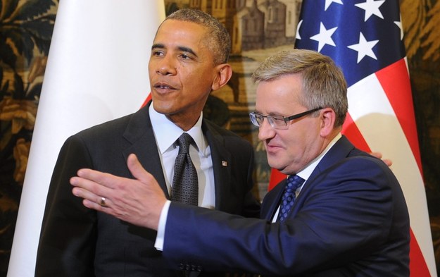 Prezydent Bronisław Komorowski oraz prezydent Stanów Zjednoczonych Barack Obama /Bartłomiej Zborowski /PAP