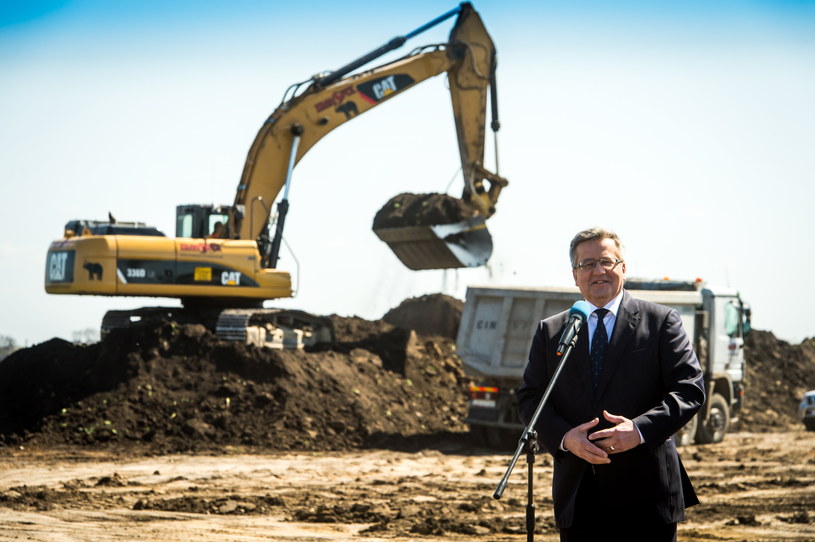 Prezydent Bronisław Komorowski podczas wizyty w Inowrocławiu /Tytus Żmijewski /PAP