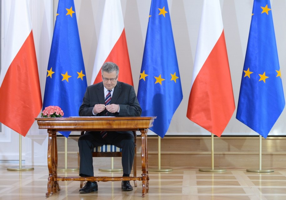 Prezydent Bronisław Komorowski /Jacek Turczyk /PAP