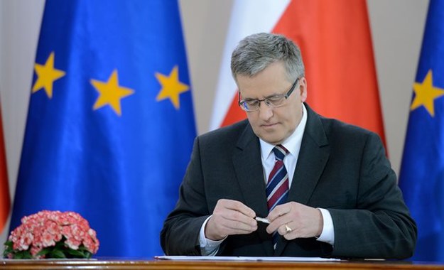 Prezydent Bronisław Komorowski /Jacek Turczyk /PAP