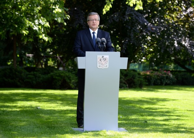 Prezydent Bronisław Komorowski /Jacek Turczyk /PAP