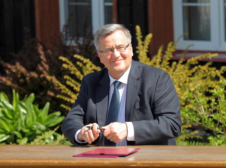 Prezydent Bronisław Komorowski /Tomasz Waszczuk /PAP