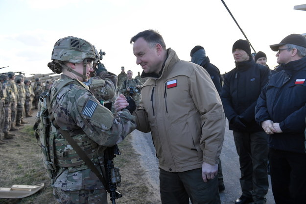 Prezydent do żołnierzy USA: wasza obecność jest dla Polski dobrym znakiem / 	Marcin Bielecki    /PAP