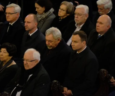 Prezydent Duda na pogrzebie Andrzeja Wajdy