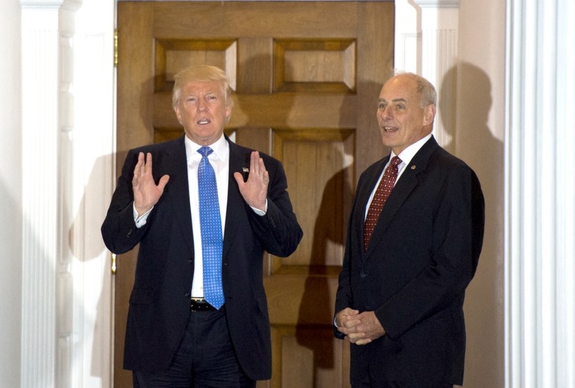 Prezydent-elekt Donald Trump i generał John Kelly /AFP