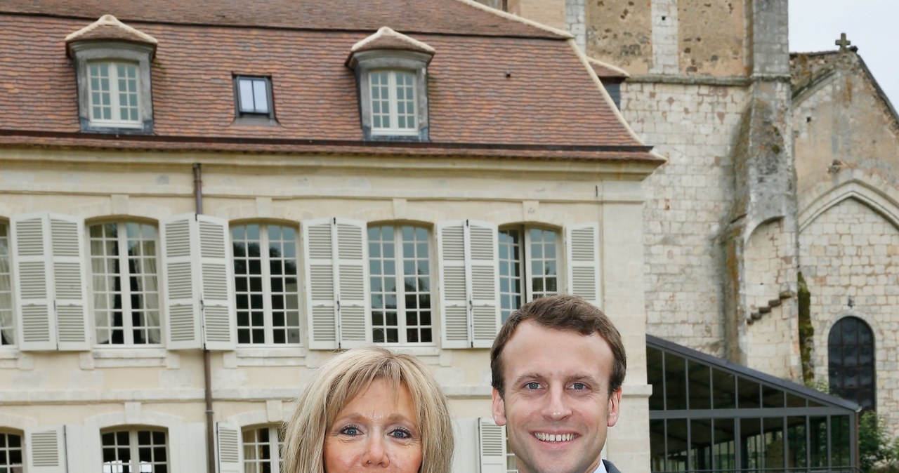 Prezydent Francji Emmanuel Macron z pierwszą damą Brigitte Macron. /Getty Images