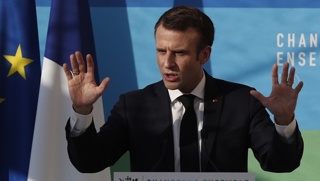 Prezydent Francji Emmanuel Macron /IAN LANGSDON/POOL /PAP/EPA