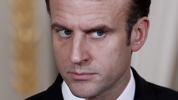 Prezydent Francji Emmanuel Macron /BENOIT TESSIER / POOL /PAP/EPA