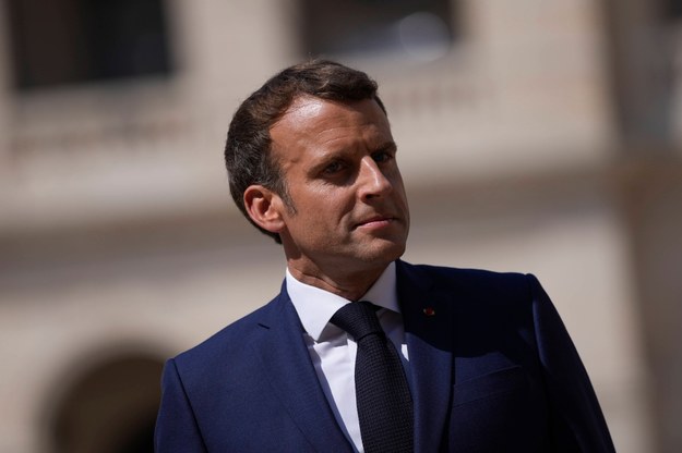 Prezydent Francji Emmanuel Macron /DANIEL COLE / POOL /PAP