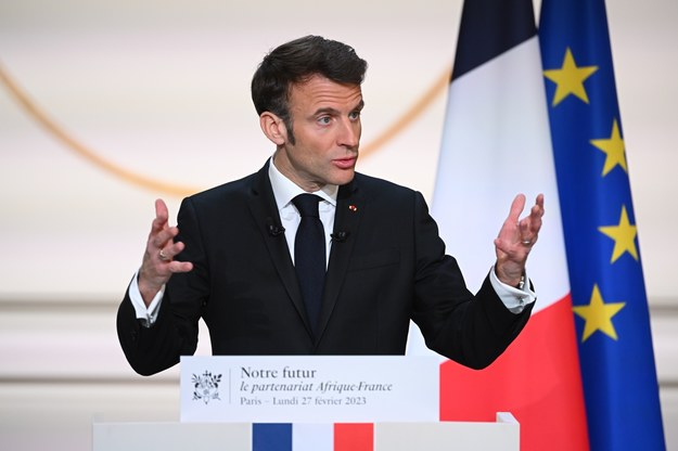 Prezydent Francji Emmanuel Macron /STEFANO RELLANDINI / POOL /PAP/EPA