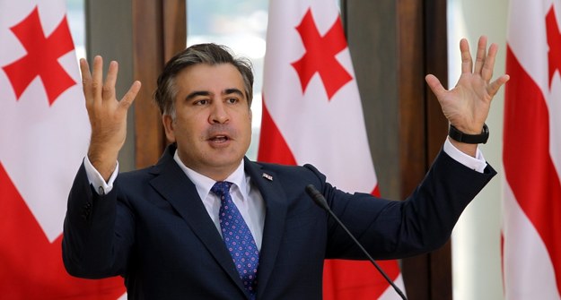 Prezydent Gruzji Micheil Saakaszwili / 	Radek Pietruszka   /PAP