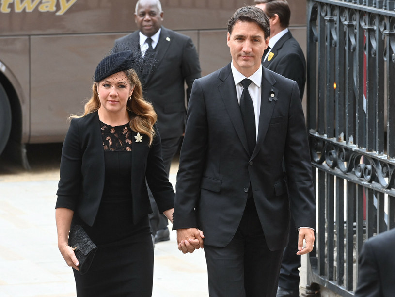 Prezydent Kanady Justin Trudeau z małżonką. /GEOFF PUGH/AFP/East News /East News