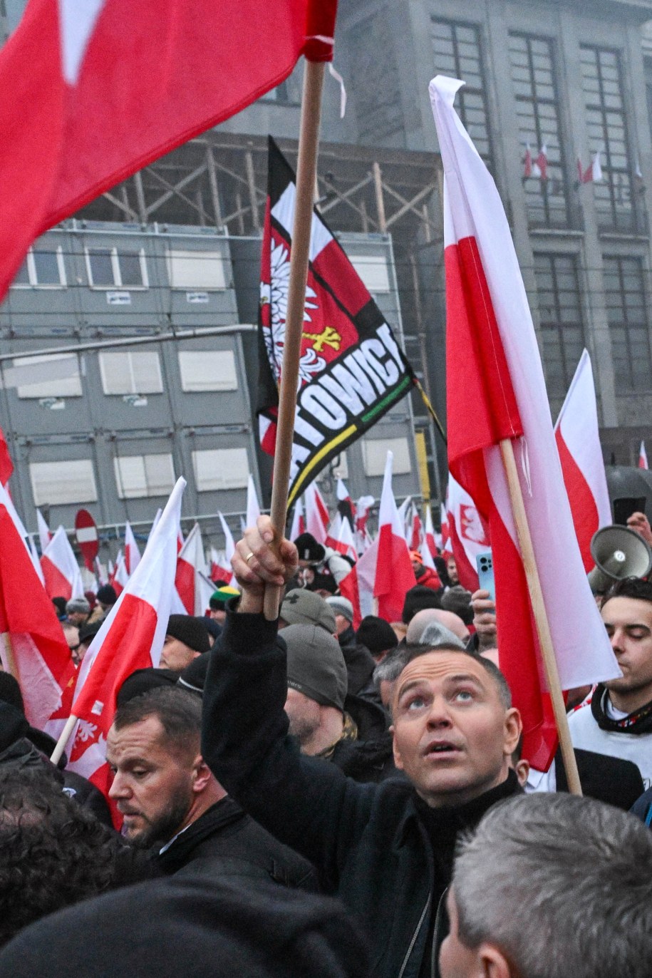 Prezydent Karol Nawrocki na Marszu Niepodległości /Radek Pietruszka /PAP