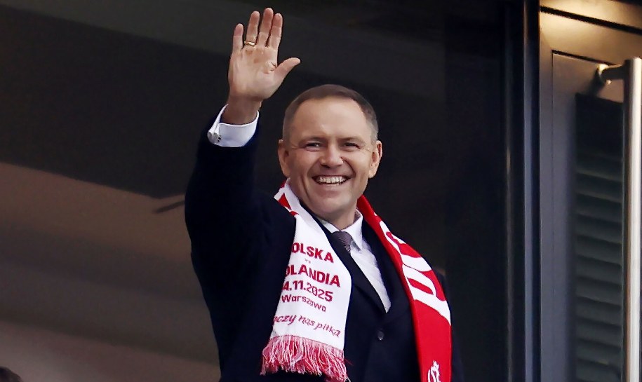 Prezydent Karol Nawrocki na meczu Polska - Holandia /Piotr Matusewicz /East News