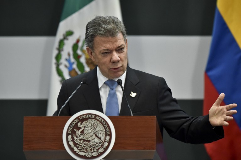 Prezydent Kolumbii Juan Manuel Santos /AFP