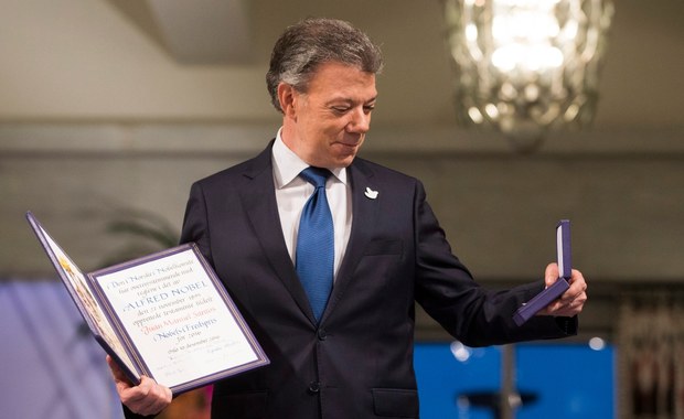 Prezydent Kolumbii odebrał w Oslo pokojowego Nobla