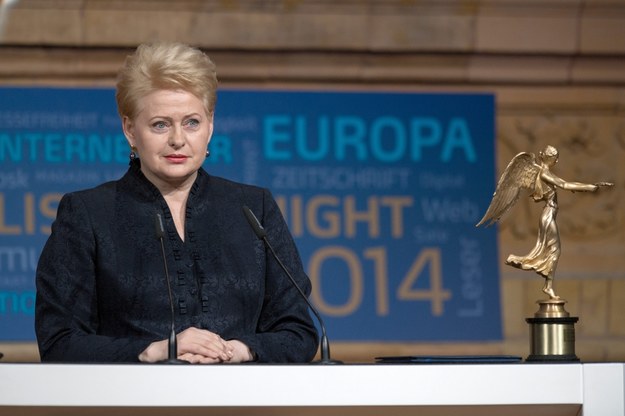 Prezydent Litwy Dalia Grybauskaite /MATTHIAS BALK /PAP/EPA