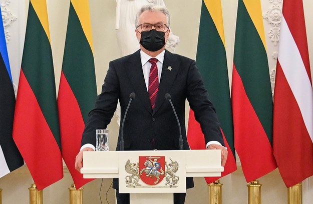 Prezydent Litwy Gitanas Nauseda /ROBERTAS DACKUS/LITHUANIAN PRESIDENTIAL OFFICE  /PAP/EPA
