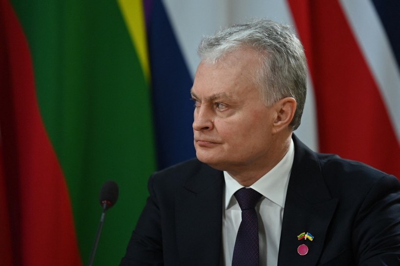Prezydent Litwy Gitanas Nauseda /AFP