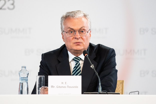 Prezydent Litwy Gitanas Nauseda /JAKUB GAVLAK /PAP/EPA