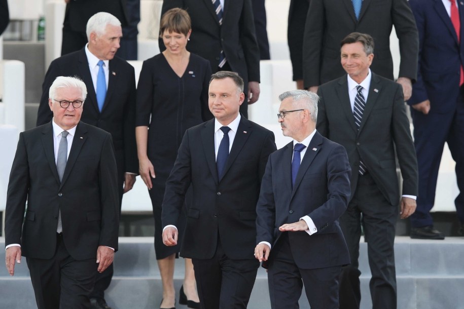 Prezydent Niemiec Frank-Walter Steinmeier i  Prezydent RP Andrzej Duda  na rocznicowych obchodach wybuchu II wojny światowej / 	Leszek Szymański    /PAP