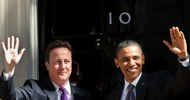 Prezydent Obama i premier David Cameron /AFP