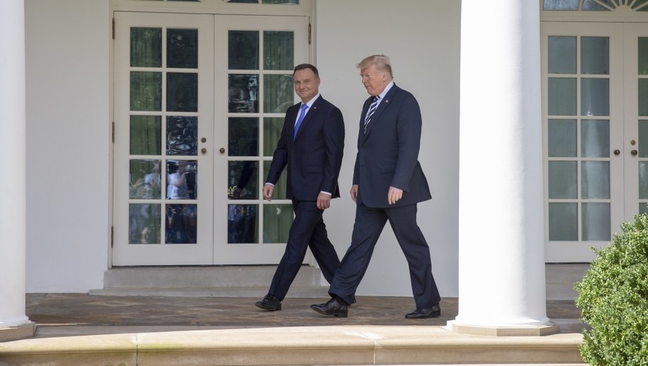 Prezydent Polski Andrzej Duda i prezydent USA Donald Trump /TASOS KATOPODIS / POOL /PAP/EPA