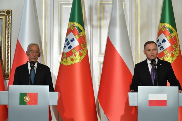 Prezydent Portugalii Marcelo Rebelo de Sousa oraz prezydent RP Andrzej Duda /Piotr Nowak /PAP