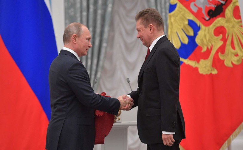 Prezydent Putin i szef Gazpromu A.Miller /AFP