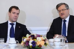 Prezydent Rosji podczas pierwszej oficjalnej wizyty w Polsce