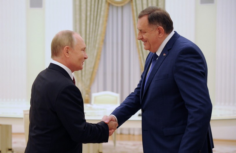 Prezydent Rosji Władimir Putin i przywódca bośniackich Serbów Milorad Dodik /Mikhail Klimentyev /Sputnik /AFP