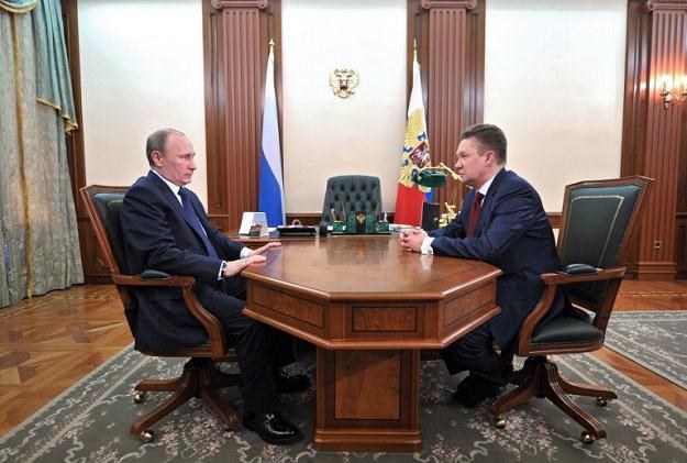 Prezydent Rosji Władimir Putin i szef Gazpromu Aleksiej Miller /AFP